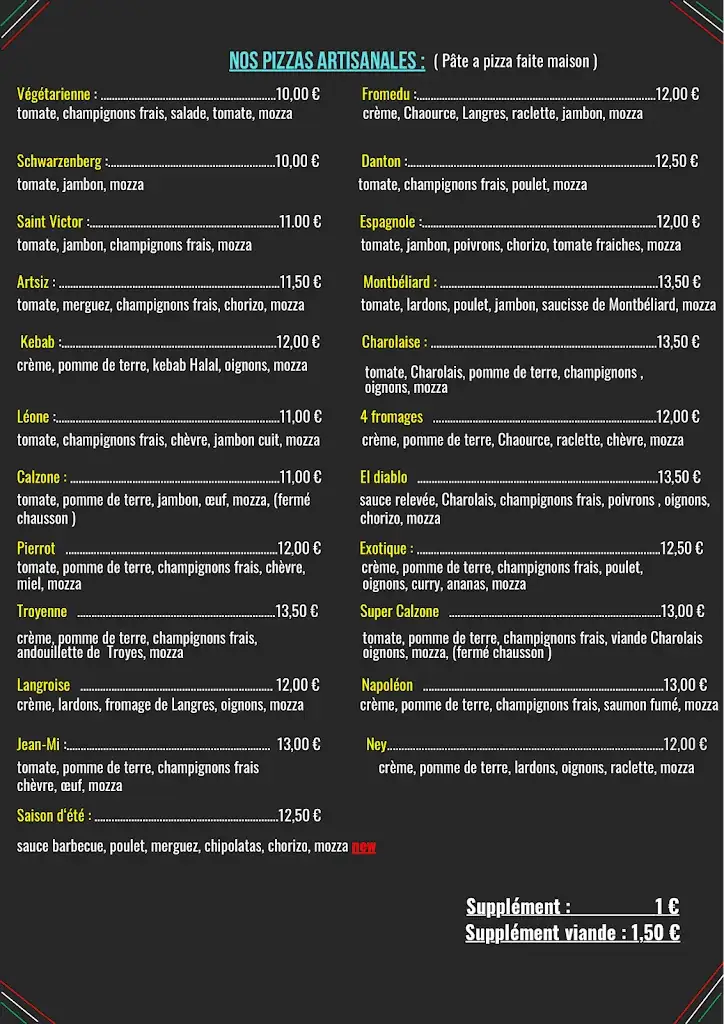 Menu_PIZZ'Lunch & Diner_Arcis-sur-Aube_immagine_1