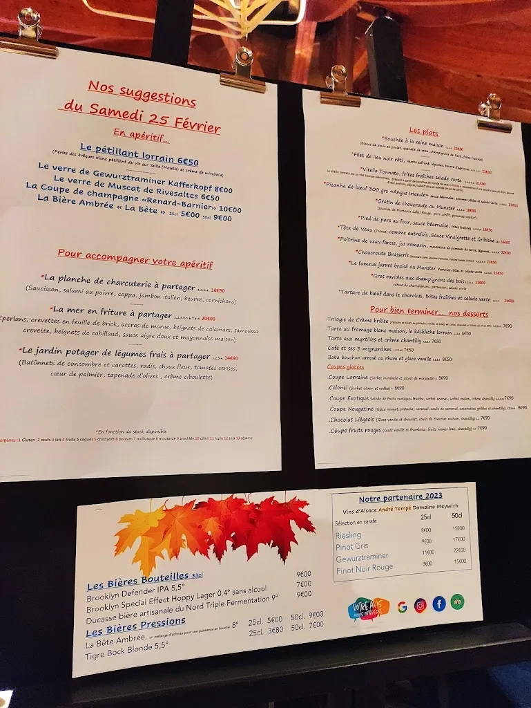 Menü_La Taverne Du Brasseur_Amnéville_Bild_3