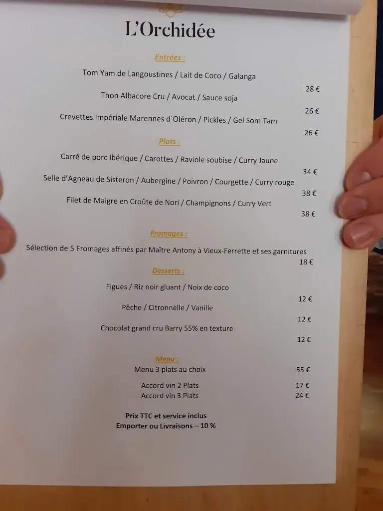 Menu_L'Orchidee - Hôtel Restaurant gastronomique Ensisheim_Ensisheim_image_4