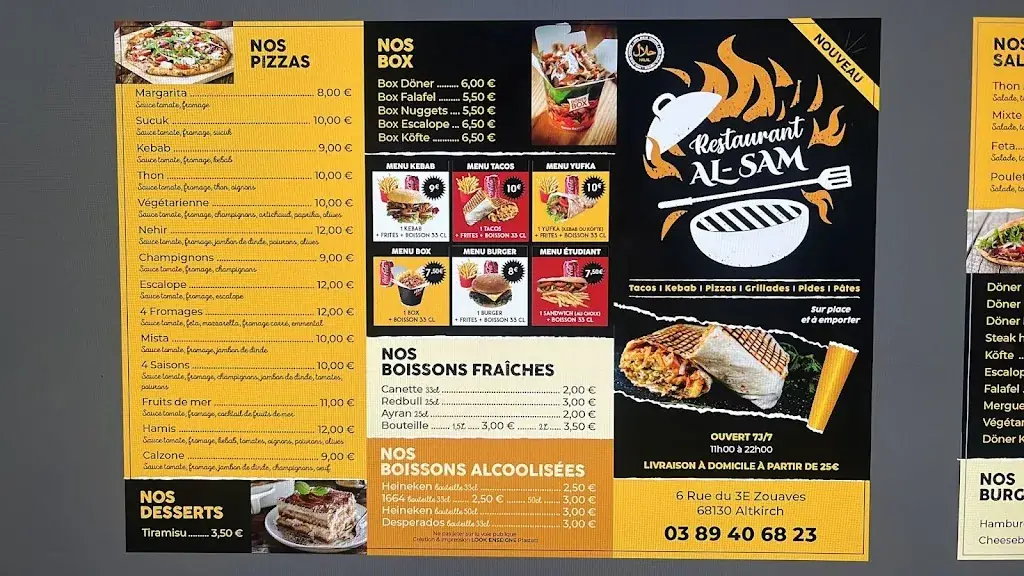 Menü_AL-SAM RESTAURANT_Altkirch_Bild_2