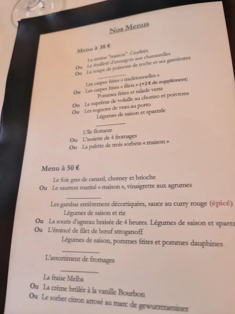 Menu_Restaurant Au Cheval Blanc_Feldbach_image_1