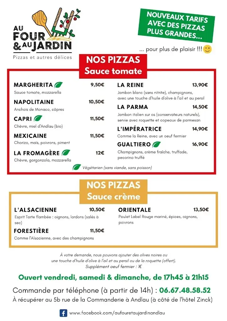 Menu_Pizza Au four & au jardin - Andlau_Andlau_image_3