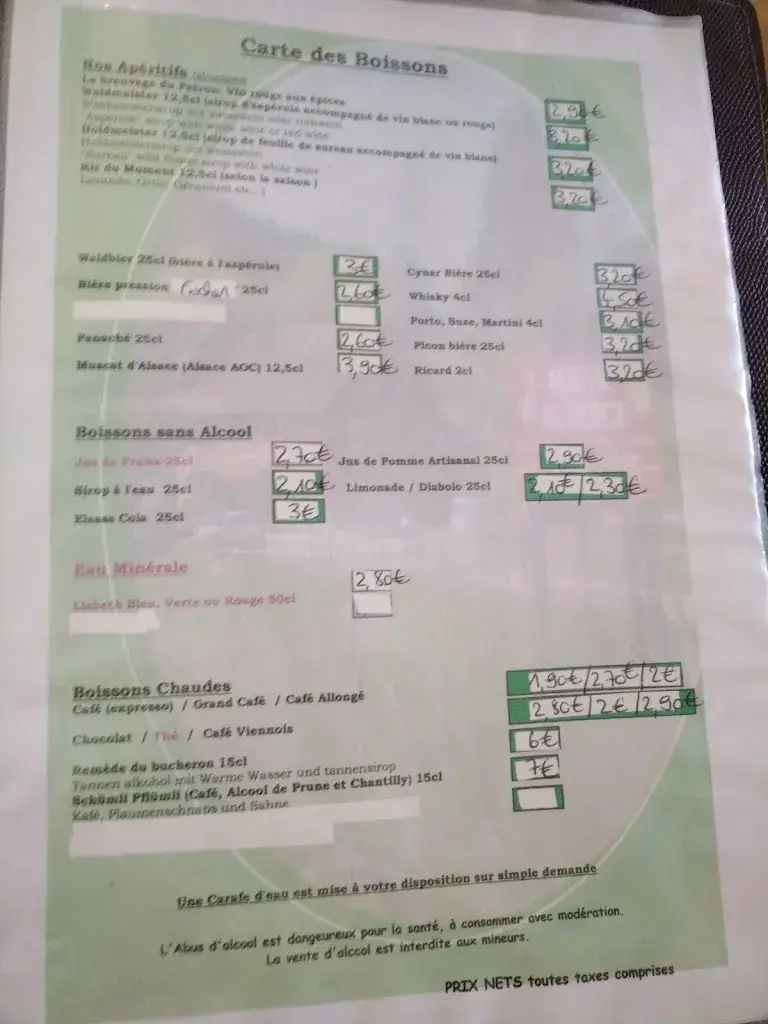 Menu_Ferme Auberge du Kreuzweg_Hohwald_image_1