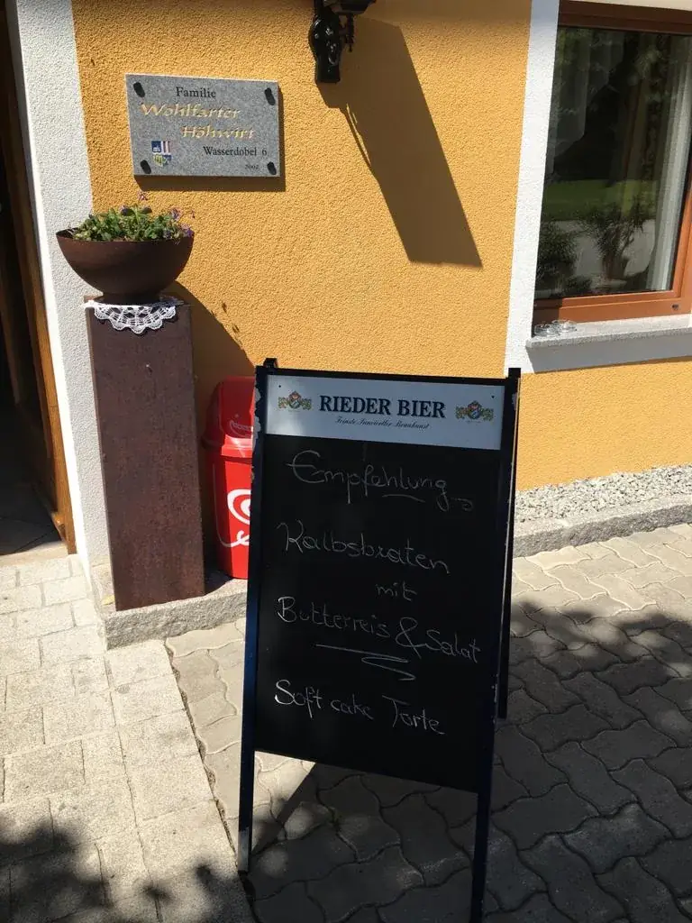 Menu_Gasthaus Höhwirt_Austria_image_1