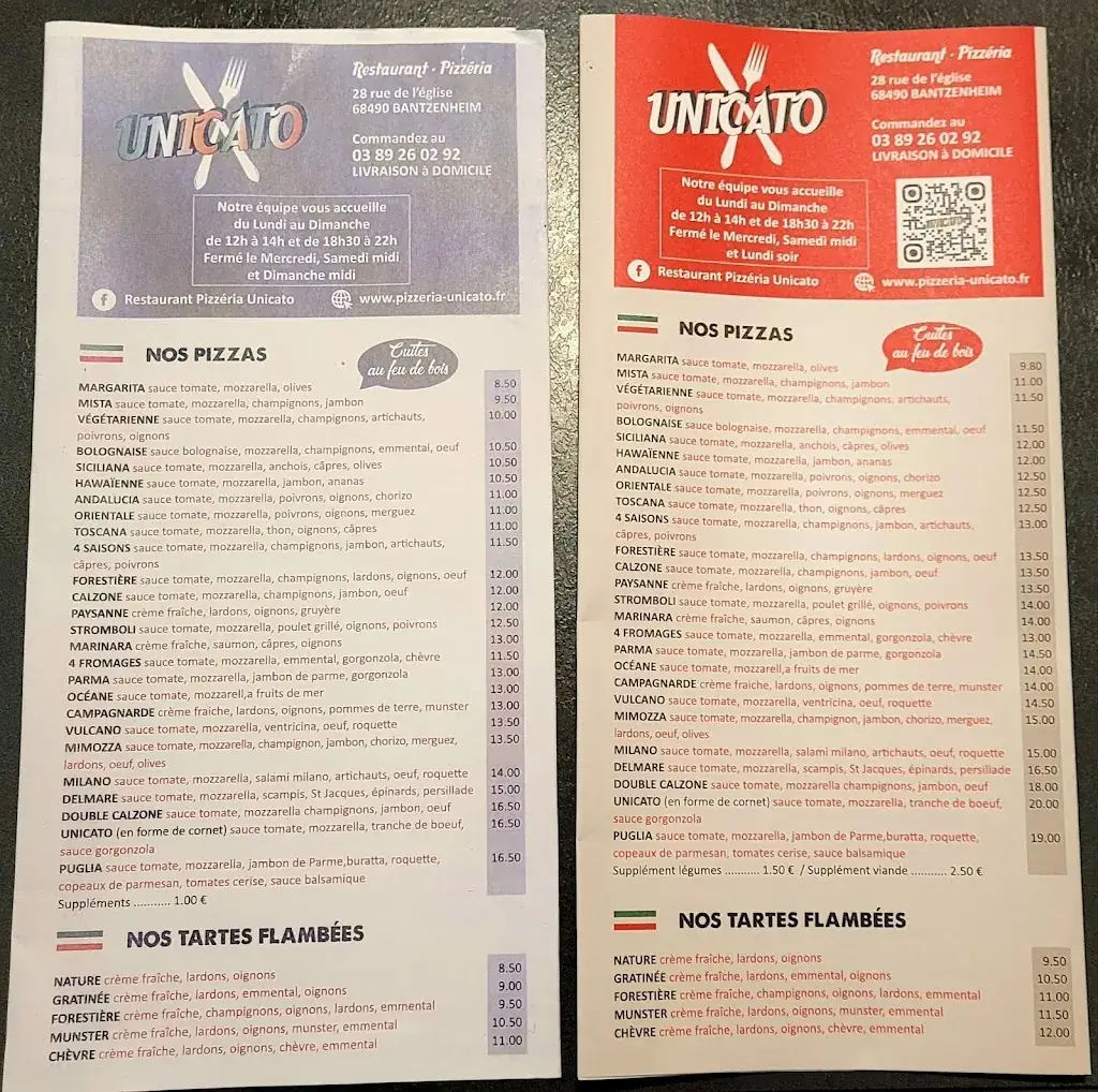 Menu_Restaurant Unicato_Bantzenheim_immagine_1