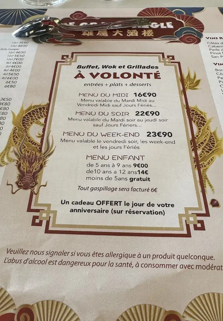 Menu_Le Grand Aigle_Sausheim_image_2