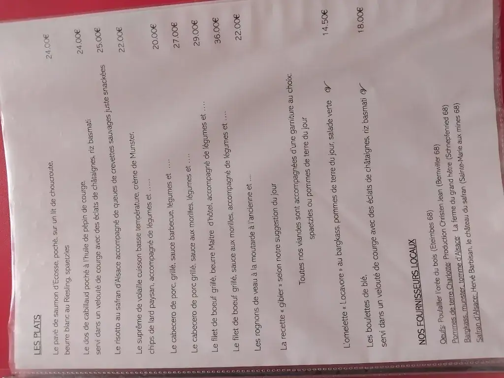 Menu_Hotel Restaurant Le Coquelicot Logis à Burnhaupt Le Haut._Burnhaupt-le-Haut_image_4