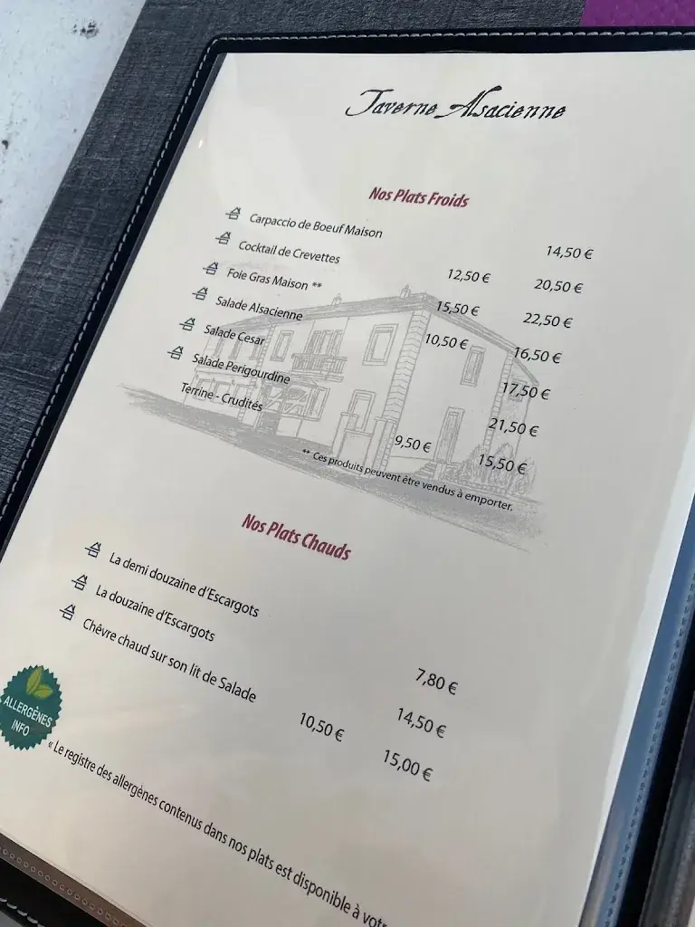 Menu_Restaurant Taverne Alsacienne_Cernay_immagine_4