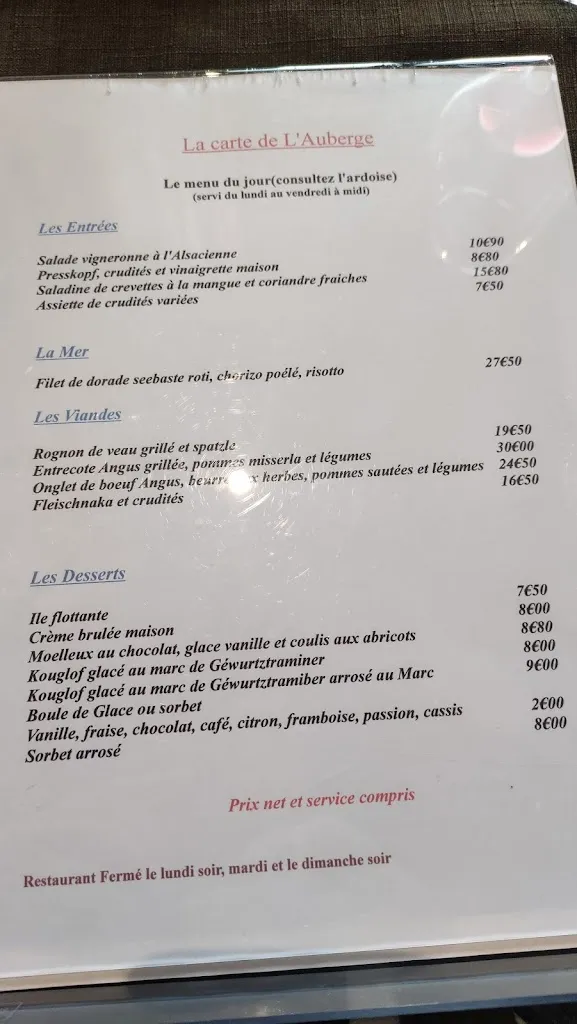 Menu_Auberge du Soleil_Lutterbach_image_1