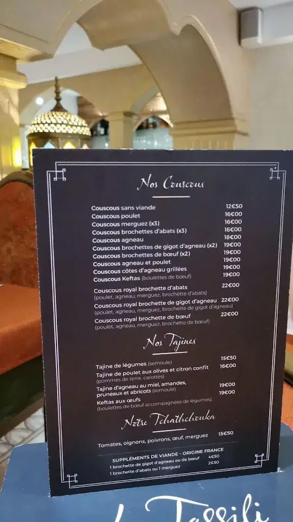 Menu_Le Tassili_Charleville-Mézières_image_1