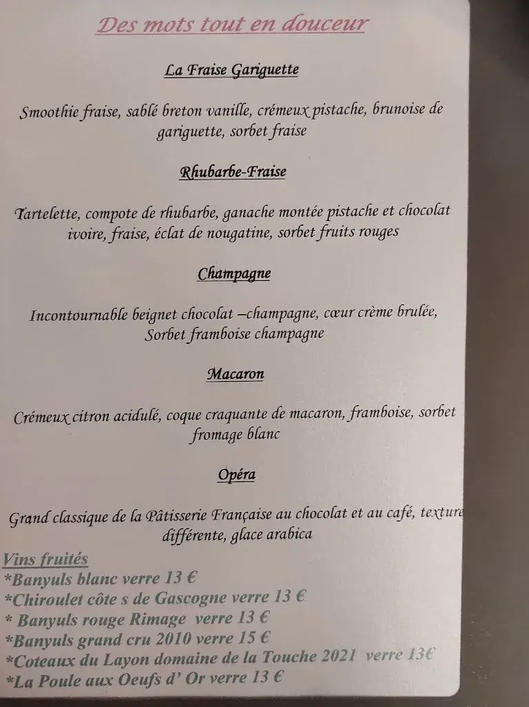 Menu_Restaurant La Gourmandière_Carignan_image_1