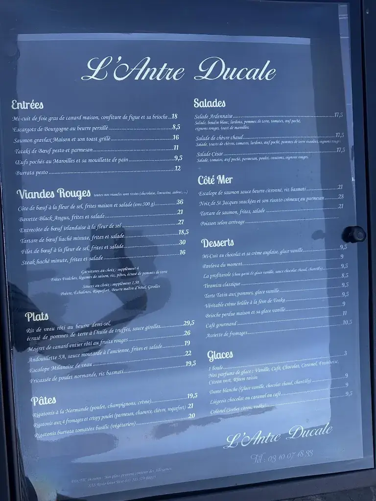 Menu_L'Antre Ducale_Charleville-Mézières_image_1