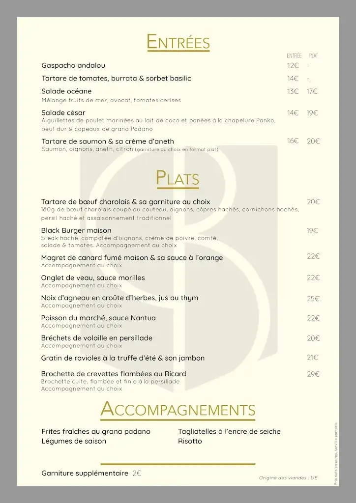 Menu_Restaurant @ Hôtel-Restaurant Le Baron_Crémieu_image_1