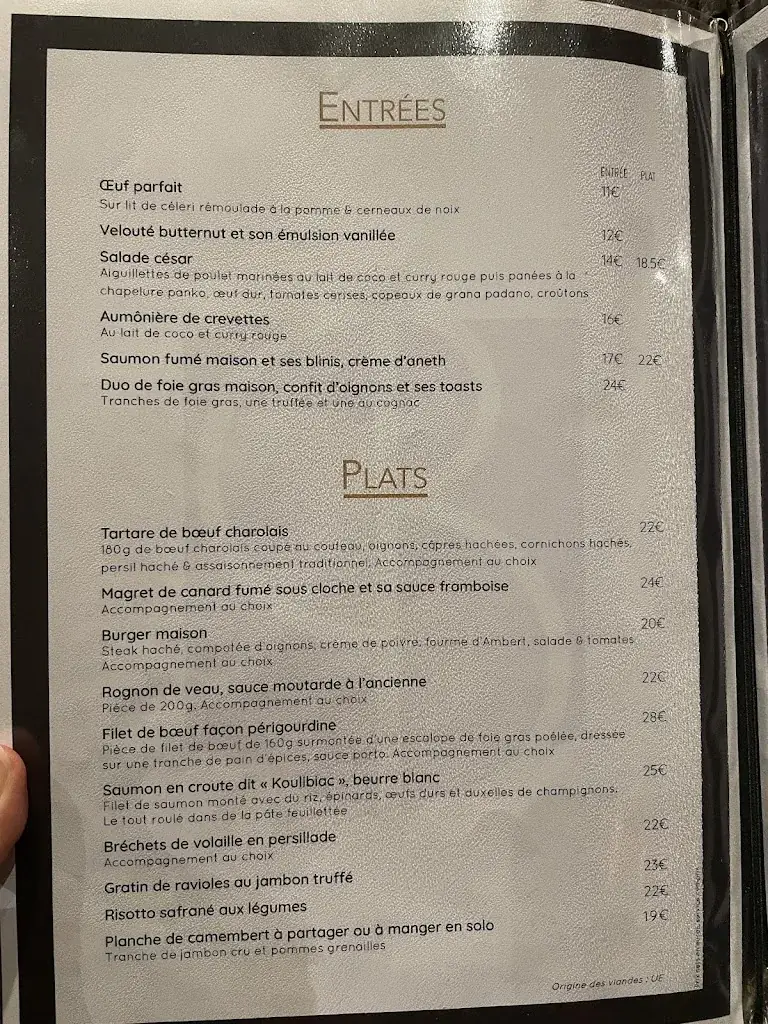 Menu_Restaurant @ Hôtel-Restaurant Le Baron_Crémieu_image_3