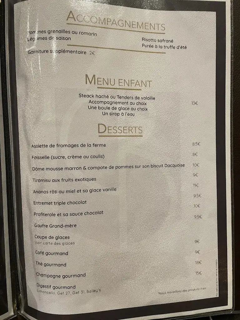 Menu_Restaurant @ Hôtel-Restaurant Le Baron_Crémieu_image_4