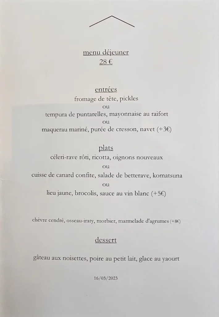 Menu_Le Garde Champetre, Farm/Restaurant_Gyé-sur-Seine_image_4