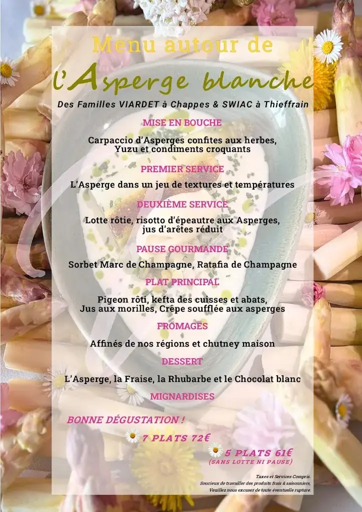 Menu_Restaurant Le Val Moret_Magnant_image_1