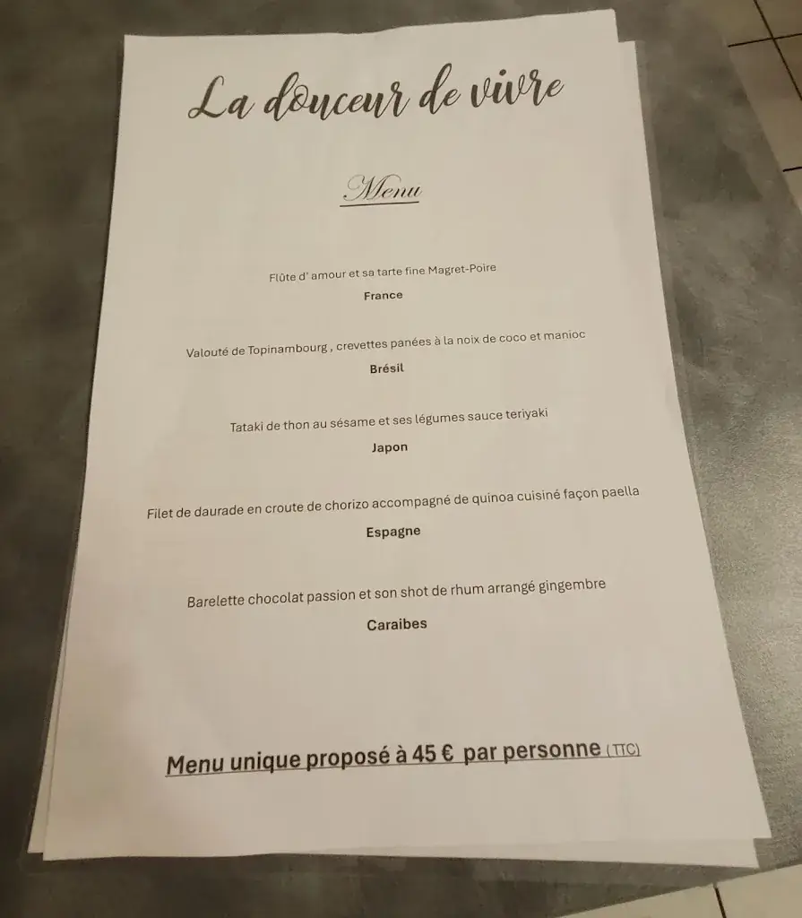 Menu_La Douceur de Vivre_Plombières-les-Bains_image_1