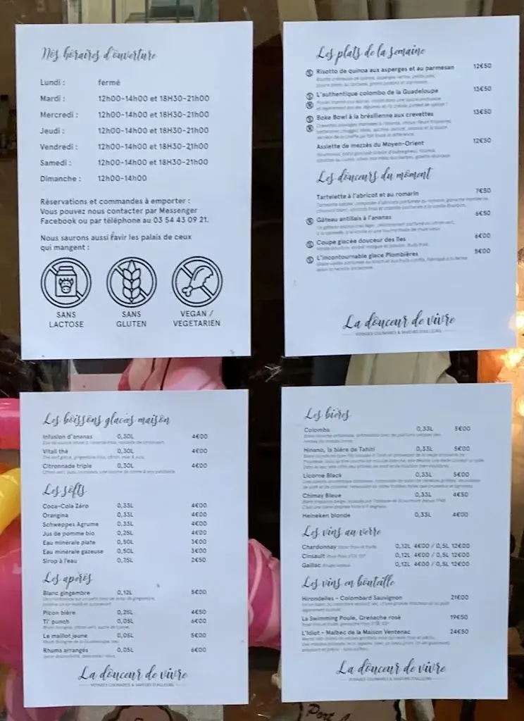 Menu_La Douceur de Vivre_Plombières-les-Bains_image_3