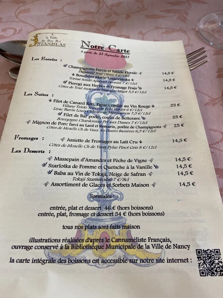 Menu_A la Table du Bon Roi Stanislas_Nancy_image_1