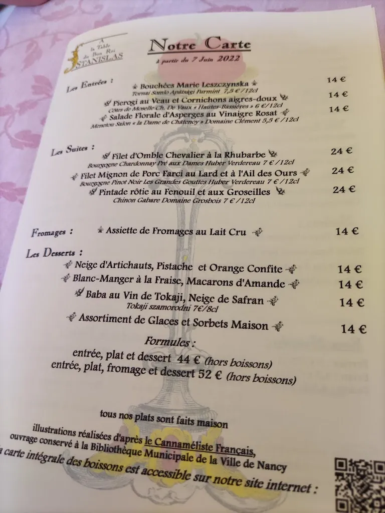 Menu_A la Table du Bon Roi Stanislas_Nancy_image_3