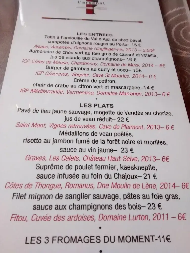Menu_L'Arsenal_Nancy_image_4
