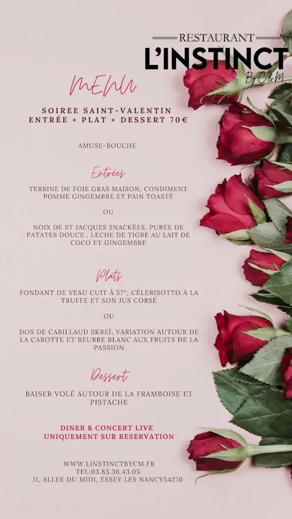 Menu_Restaurant L'INSTINCT BY C&M_Essey-lès-Nancy_image_1