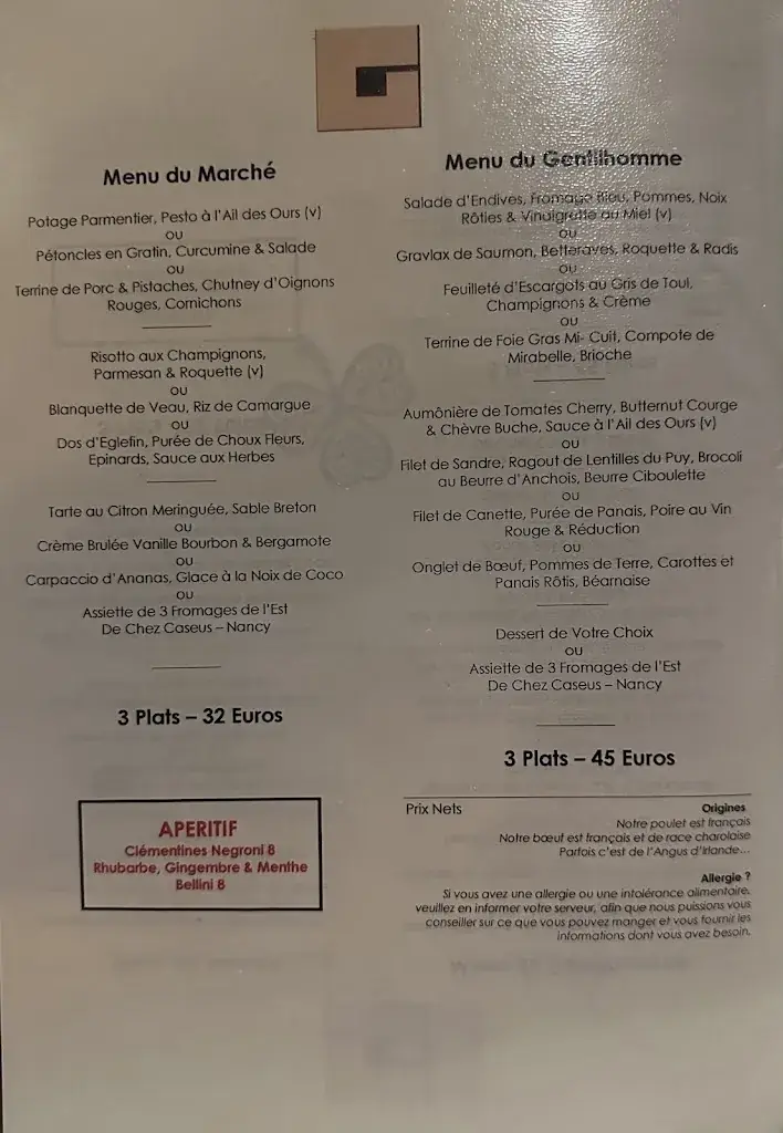 Menu_La Gentilhommière - Nancy_Nancy_image_1