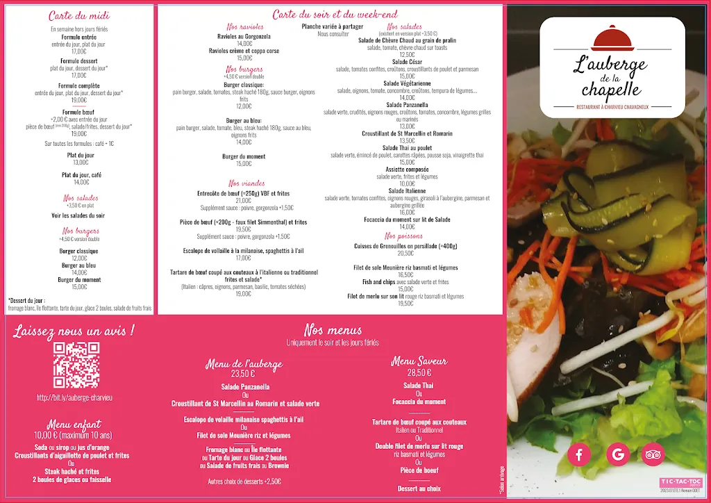 Menu_L'Auberge de la chapelle_Charvieu-Chavagneux_image_1