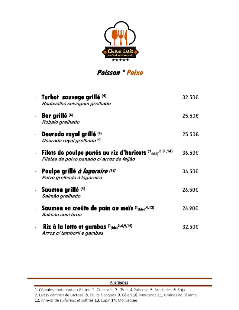 Menu_Restaurant Chez Luis_Luxembourg_image_2