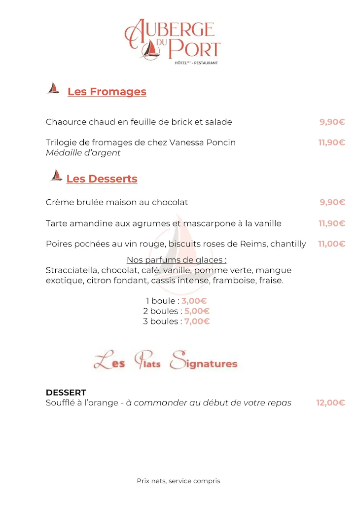 Menu_Auberge du port_Bazeilles_image_1