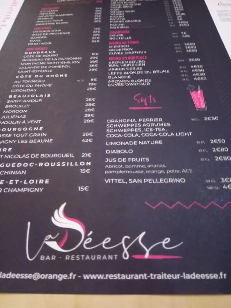 Menu_La Déesse_Sedan_image_2