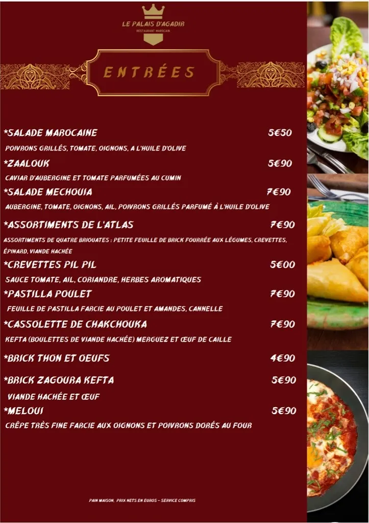 Menu_Le palais d'Agadir_Bar-sur-Aube_image_2
