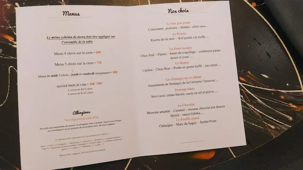 Menu_Au Pré D'Chez Vous_Crémieu_image_1