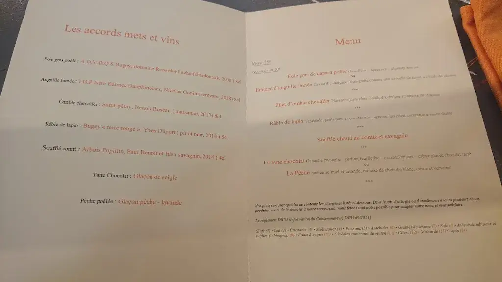 Menu_Au Pré D'Chez Vous_Crémieu_image_2