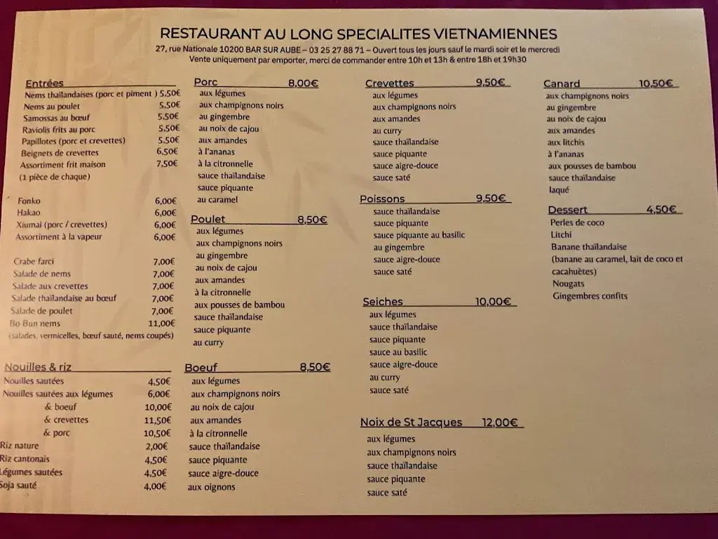 Menu_Restaurant Au-Long_Bar-sur-Aube_imagen_1