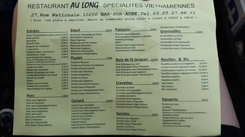 Menu_Restaurant Au-Long_Bar-sur-Aube_imagen_2