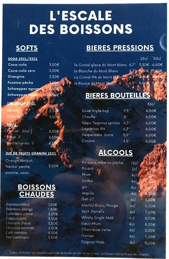Menu_L'Escale Restaurant - Brasserie Allevard_Allevard_image_1
