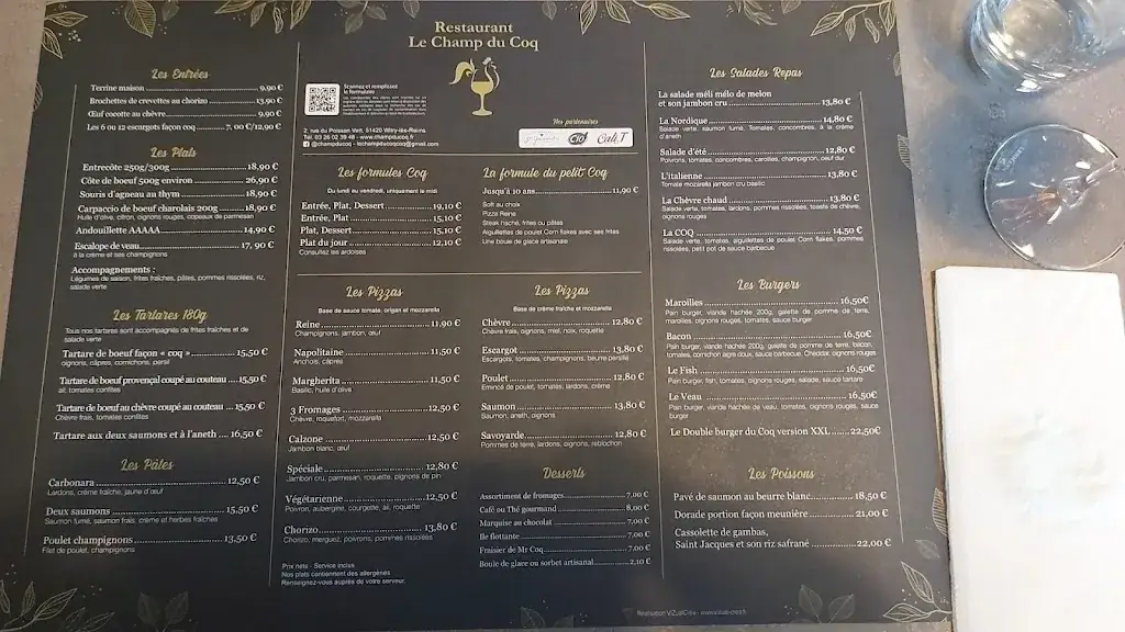 Menu_Le Champ du Coq_Witry-lès-Reims_image_1