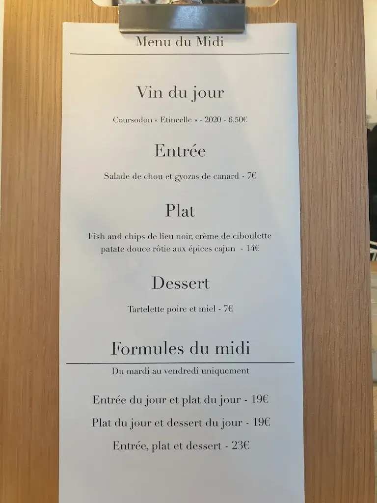 Menu_L’Atelier - Restaurant Bistronomique_Reims_image_1