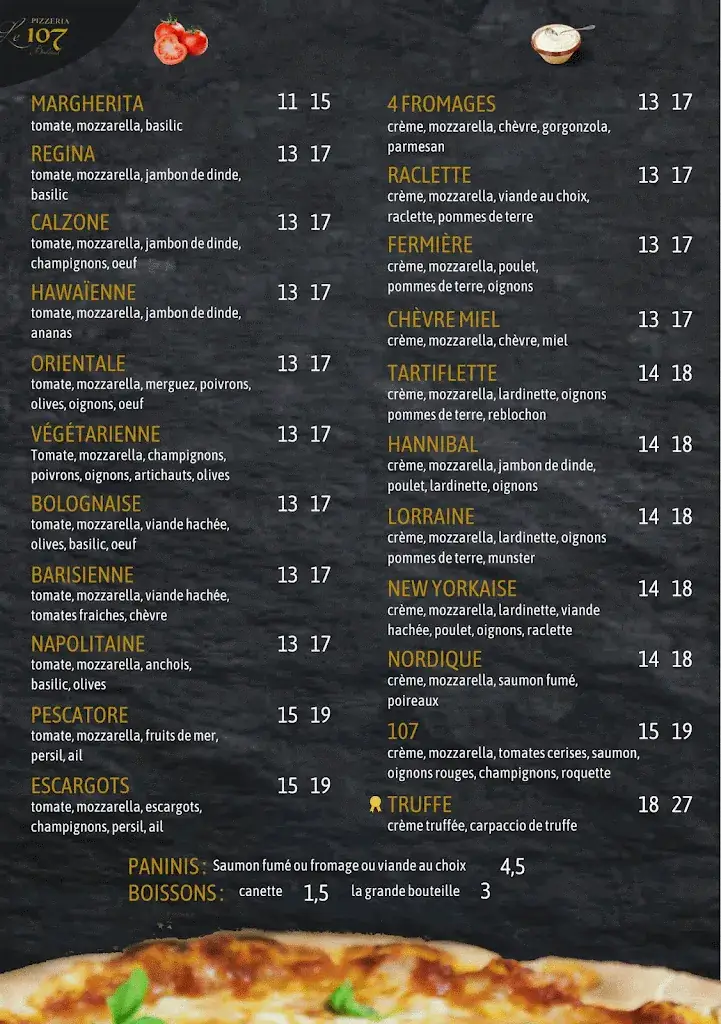 Menu_Pizzeria Le 107 Boulevard_Bar-le-Duc_image_1