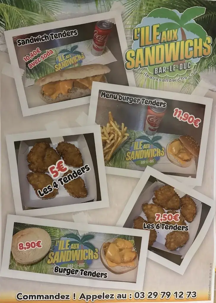 Menu_L'Ile Aux Sandwichs Restauration rapide_Bar-le-Duc_image_3