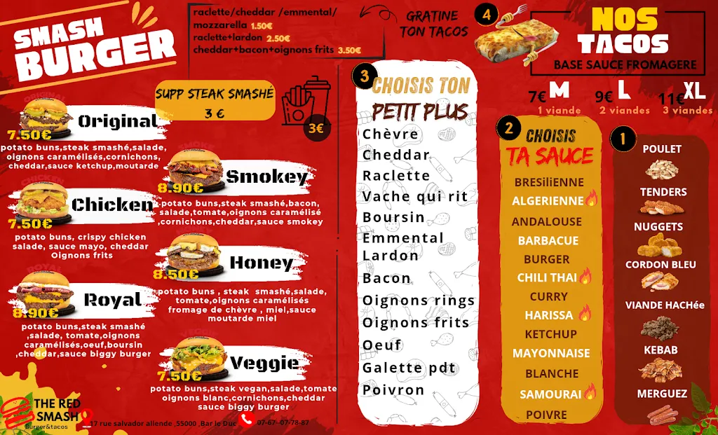 The red Smash tacos & Burger bar-le-duc_Bar-le-Duc_menu_image_1