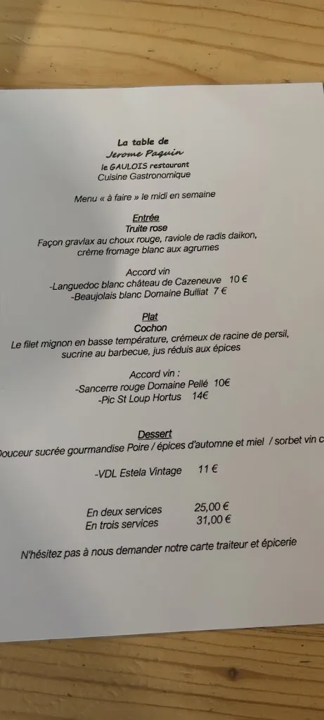 Menu_La table de Jérôme PAQUIN - Le Gaulois restaurant gastronomique entre Bâle et Mulhouse_Bartenheim_image_4