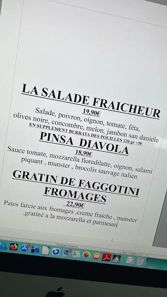 Menu_Auberge Italienne_Bartenheim_image_1
