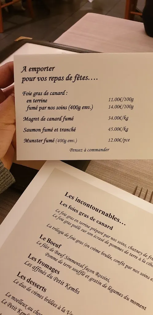 Menu_Le Petit Kembs, par Cécile et Lionel / restaurant gastronomique et chambres d'hôtes_Kembs_immagine_2