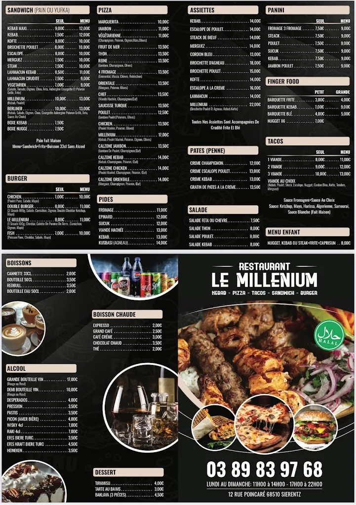 Menu_Restaurant kebab LE MILLENIUM_Sierentz_image_1