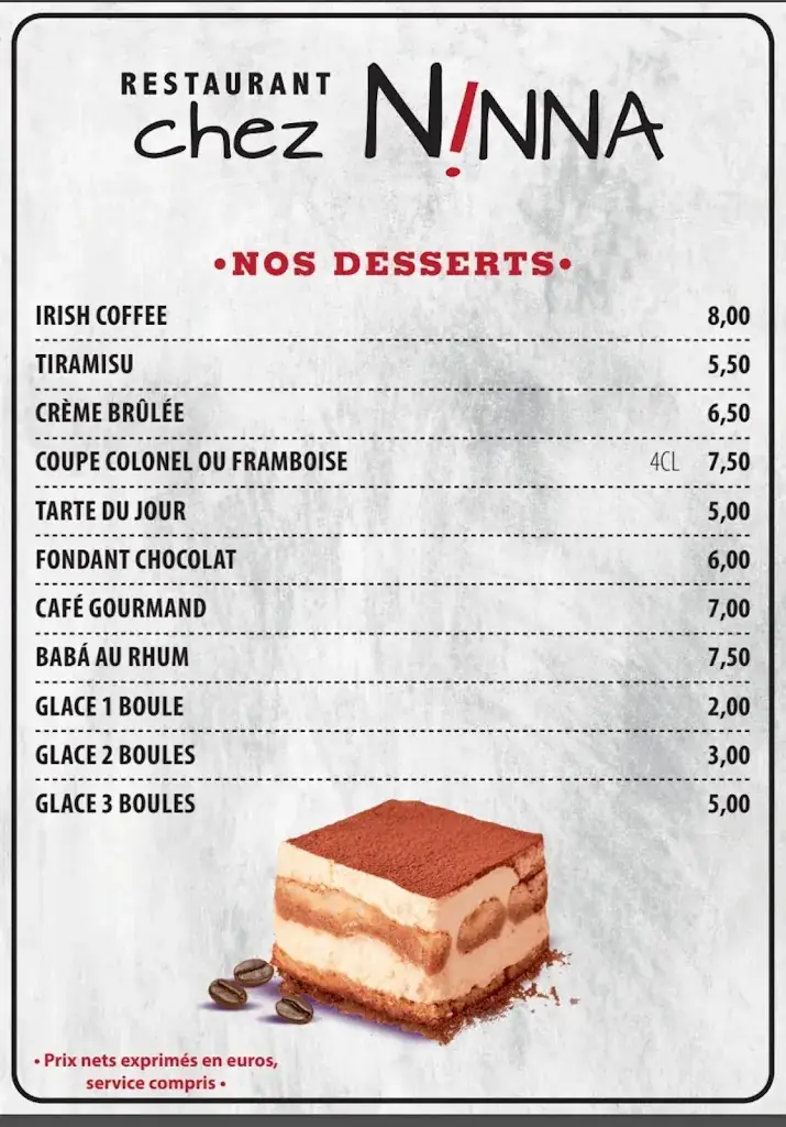 Menu_Restaurant CHEZ NINNA_Kembs_image_4