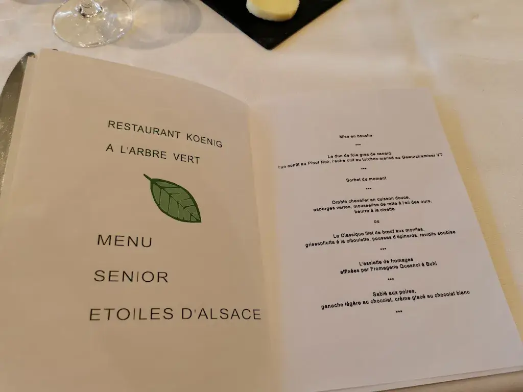 Menu_Restaurant Koenig à l’Arbre Vert_Berrwiller_immagine_1