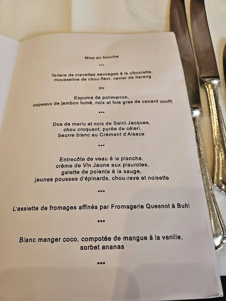 Menu_Restaurant Koenig à l’Arbre Vert_Berrwiller_immagine_2